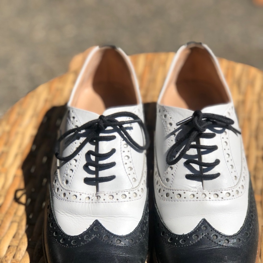 Vanilla Moon Blue and White Lace up Flat